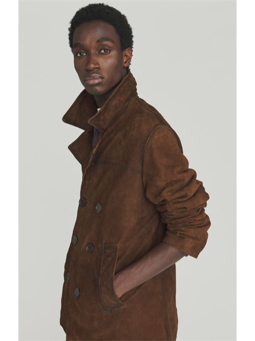 sued vintage wash ROY ROGER'S | PEACOATC008 TOBACCO